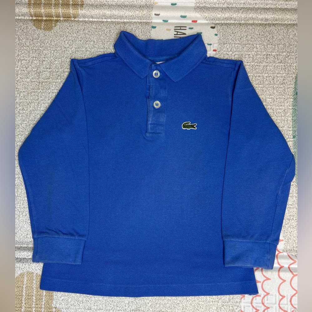 Lacoste Boys Royal Blue Long Sleeve Polo Shirt  (Size 4)